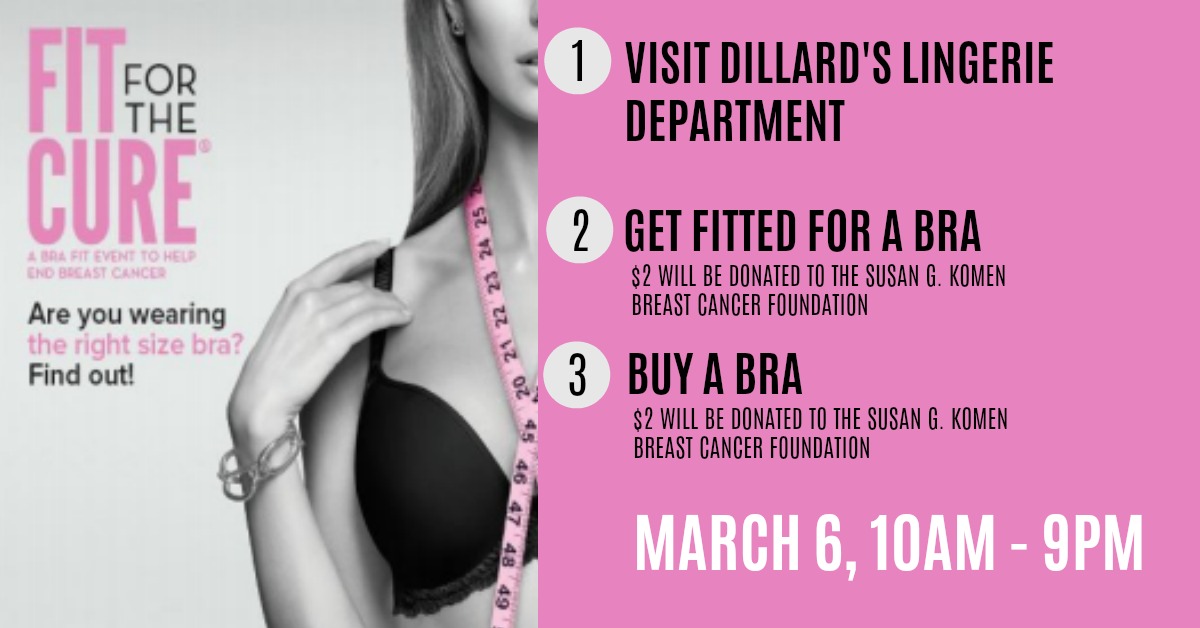 Fit for the Cure Dillard's Bonita Lakes joins fight against breast cancer  with bra fit program, Lifestyles